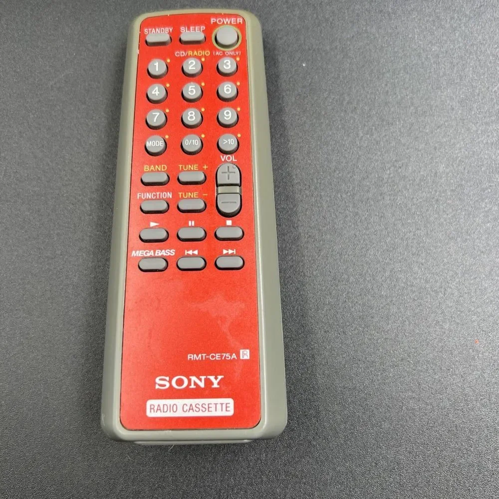 Sony OEM RMT-CE75A Gray With Red Inlay‎ Remote Control
